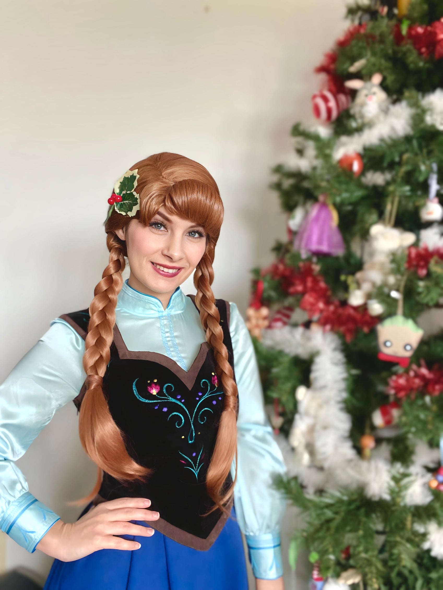 Leuke Frozen Disney pruik prinses Anna met 2 vlechten - Mooie pruiken bij Leuke Frozen Disney pruik prinses Anna met 2 vlechten - Mooie pruiken bij